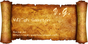 Végh Gaszton névjegykártya