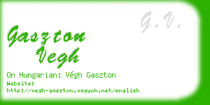 gaszton vegh business card